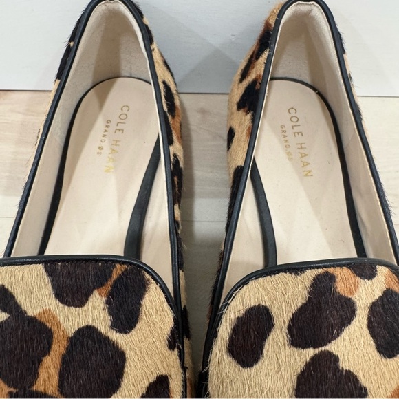 Cole Haan Women's Size 7 Dellora Skimmer Ocelot Hair Calf Animal Print Loafer - Picture 4 of 12
